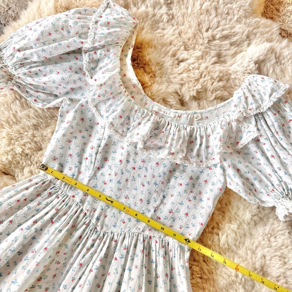 ✨Last Chance💋🧊🍧DÔEN ‘Blume’ Ramie Spring Parc Monceau Floral Ruffle Dress XXS - Picture 13 of 16